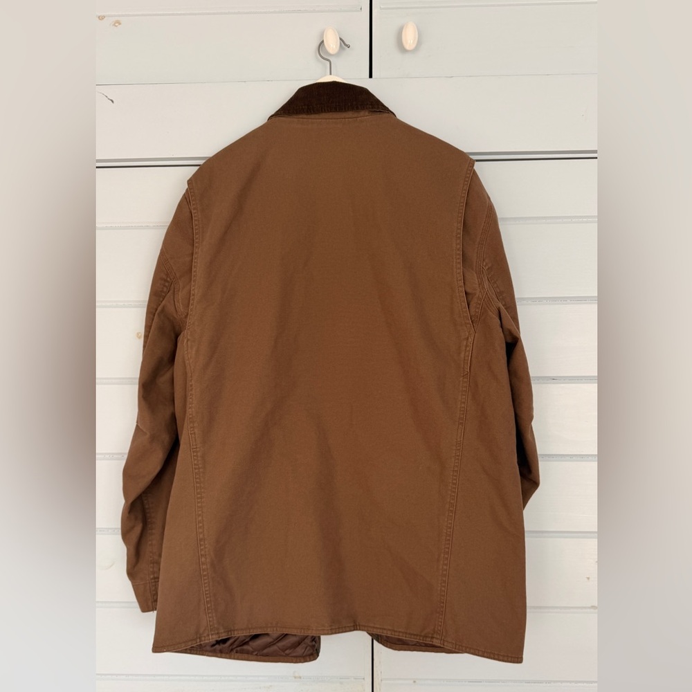Men’s Orvis Canvas Field Jacket with Quilted Lining - Size Large - Brown - Picture 2 of 9